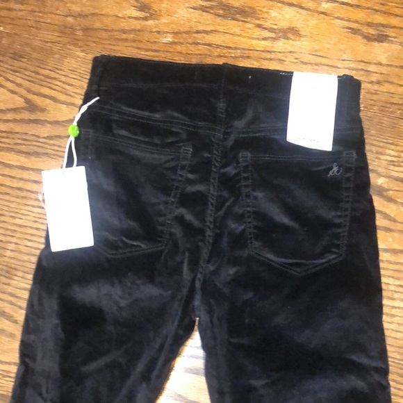 NWT Sam Edelman The Stiletto frayed bootcut high rise Velvet pants - Picture 4 of 12